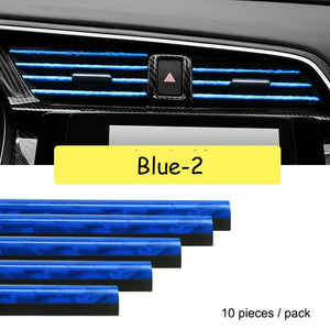 10 Pieces Car-styling Chrome Styling Moulding Car Air Vent Trim