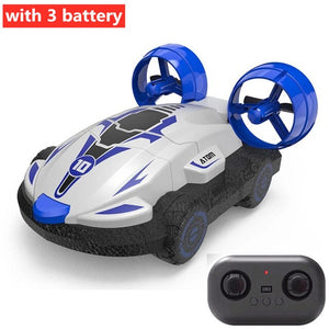 Boys Model Outdoor Toy 2.4G Water & Land 2 IN 1 Amphibious Drift Car Remote Control Hovercraft High Speed Boat RC Stunt Car for Boys Model Outdoor For Kids Gift