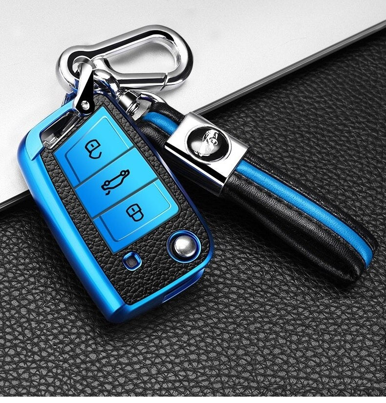 2021 New Soft TPU Car Key Case Cover For Volkswagen VW Golf 7 MK7 Tiguan mk2 for Skoda Octavia A7 Kodiaq 2017 2018 2019