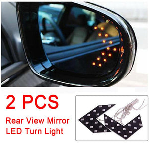 Nlpearl 2Pcs Rearview Mirror Turn Signal Lights Car Side Turn Signal Car Interior Light 14SMD LED Car Accessories Arrow Indicator Lamp