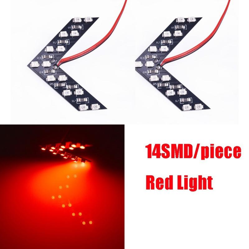 Nlpearl 2Pcs Rearview Mirror Turn Signal Lights Car Side Turn Signal Car Interior Light 14SMD LED Car Accessories Arrow Indicator Lamp