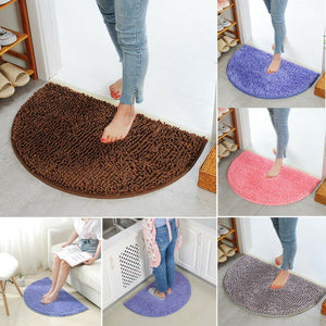 2021 40X60cm Soft Carpet Slip-resistant Bathing Room Rug Floor Door Mat Dirt Barrier Semi Circle Floor Door Cushion Mat Rug