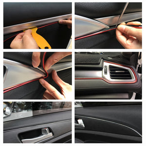 5M Car Dashboard Door Edge Insert Trim Styling Interior Decorative Moulding