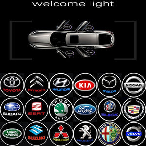 2Pcs Car Door LED Logo Projector HD Welcome Light for Tesla Model