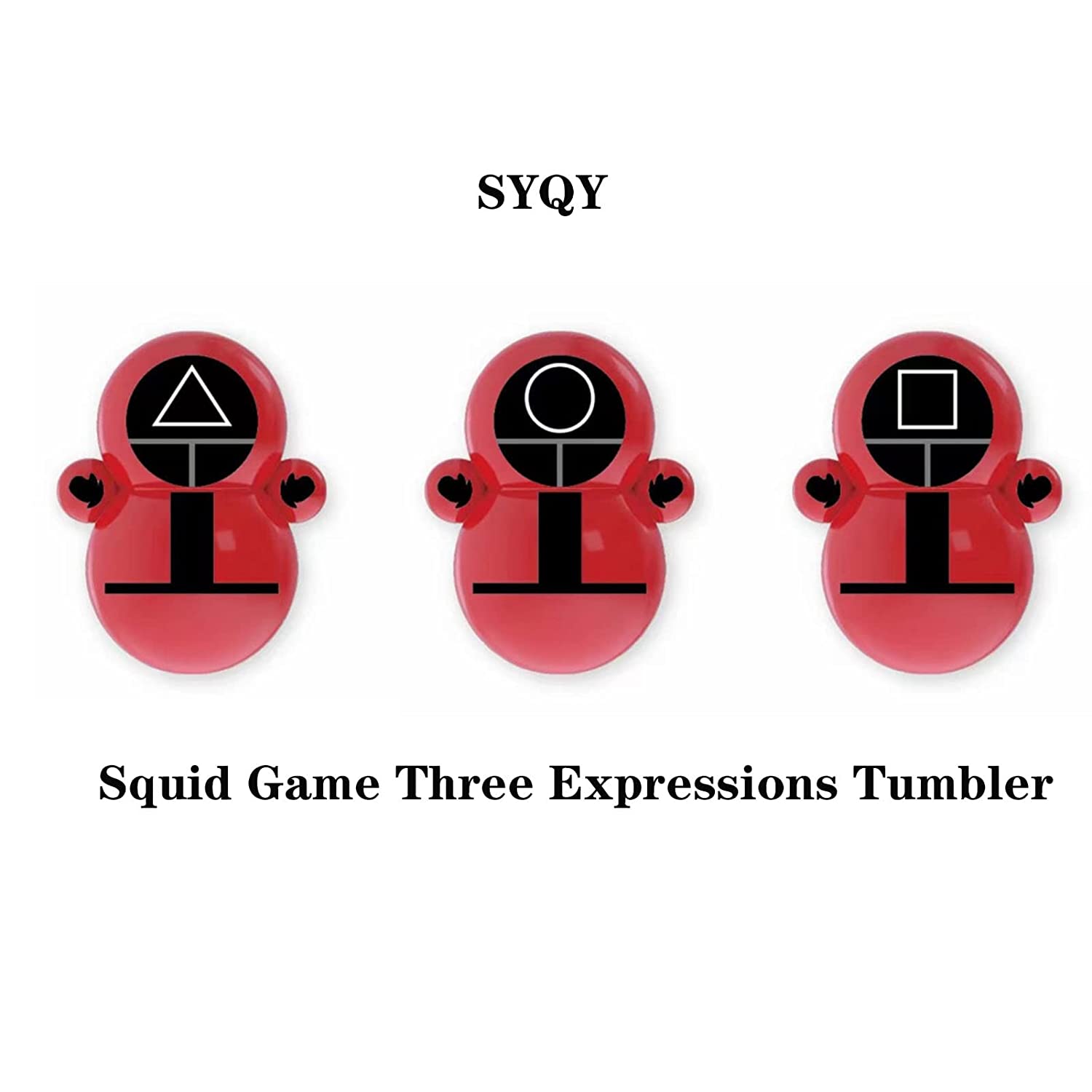 Squid Game Three Expressions Tumbler, Squid Game Self-righting Doll, Fidget Toys, A Small Desktop Toy, Can Solve Your Irritability, Random Eexpressions (20 Pcs)