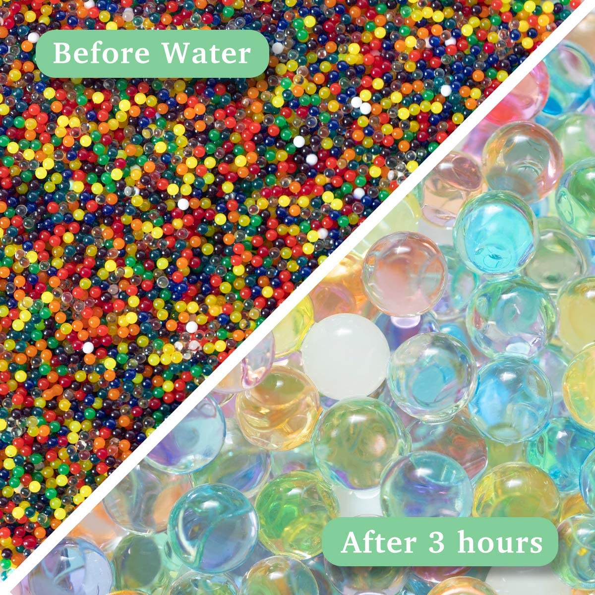 Sensory Jungle 20,000 rainbow water beads for kids non toxic