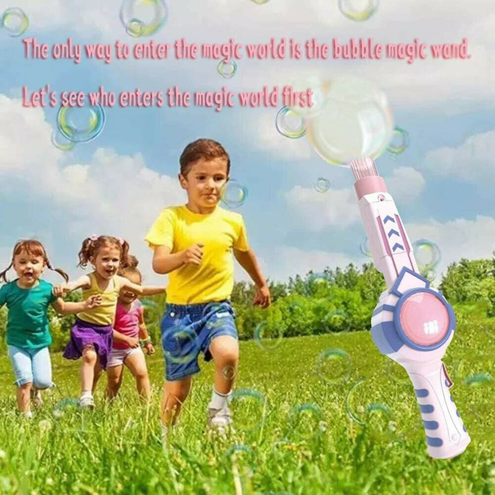 Tiktok Fire New Funny Smoke Bubble Machine Toys Birthday Gift for Kids Blue Color