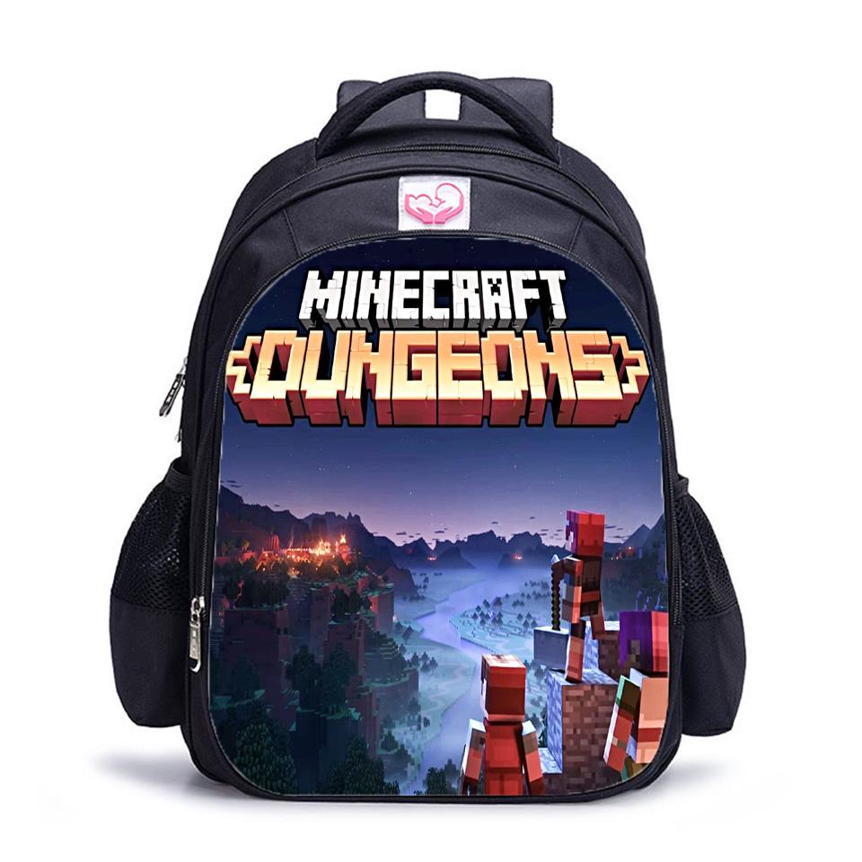 Minecraft Dungeons School Bags for Kids Boy Cartoon Backpack - Nlpearl MCN