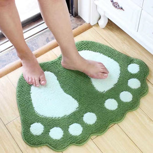 Bathroom Absorbent Carpet Anime Carpet Pure Color Bathroom Door Mat Heart-shaped Rug Area Carpet Household Floor Mat fluffy rug