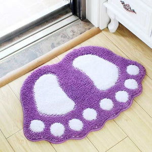 Bathroom Absorbent Carpet Anime Carpet Pure Color Bathroom Door Mat Heart-shaped Rug Area Carpet Household Floor Mat fluffy rug