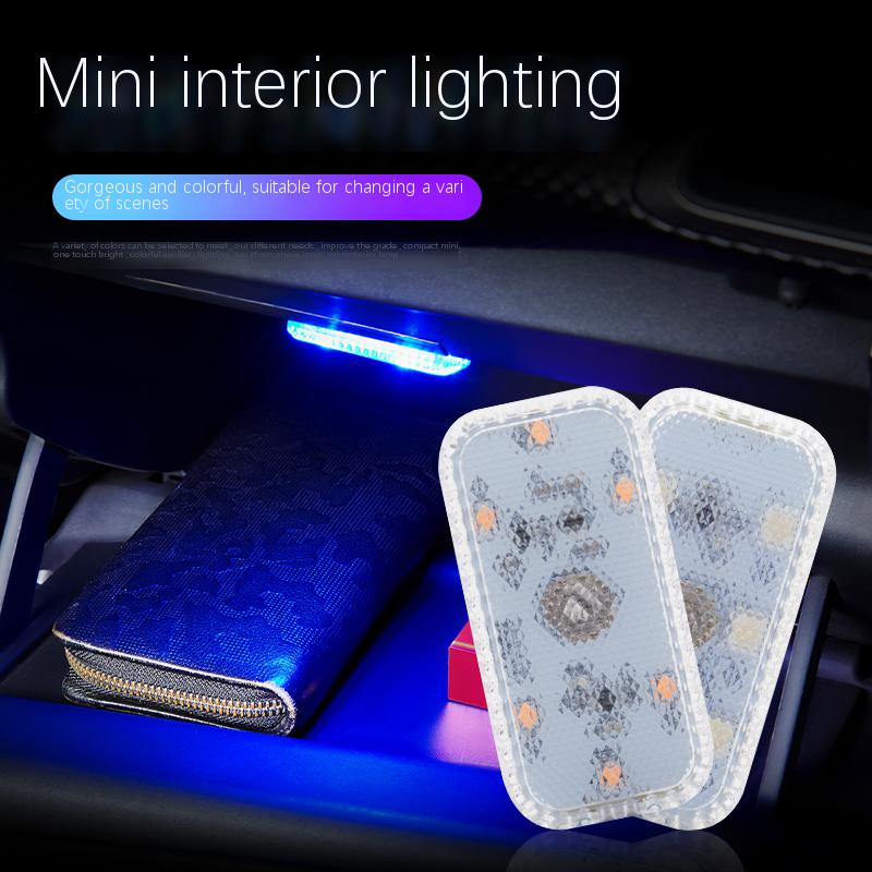 Cheap Car Mini Led Touch Switch Light Auto Wireless Ambient Lamp Portable  Night Reading Light Car Roof Bulb Car Interior Light