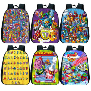 Super Zings 9 Backpack Teenager Boys Girls School Bag Cartoon 3D Print  Bookbag Mochila Super Things