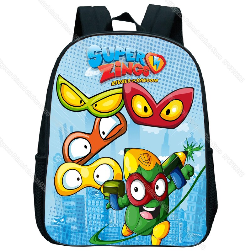 Superzings Backpack Kindergarten Rucksack Boys Girls Cartoon Bookbag Super  Things Serie 9 School Bags Mochila Kids Daily Daypack