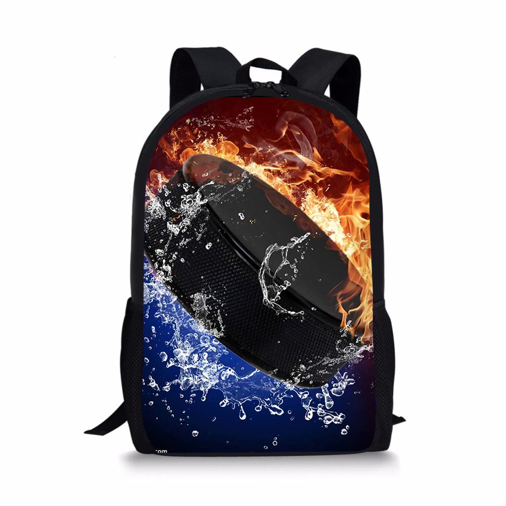 PacentoCool Ice Hockey 3D Print School Bag For Teenager Boys Girls Children Kids Backpack Student Book Bags Schoolbags Mochila Infantil