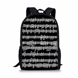 Fashion Piano Music Notes Pattern Children School Bags for Girls Boys Teenager School Backpacks Kids Satchel Student Book Bag