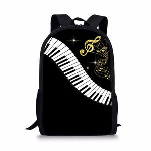 Fashion Piano Music Notes Pattern Children School Bags for Girls Boys Teenager School Backpacks Kids Satchel Student Book Bag