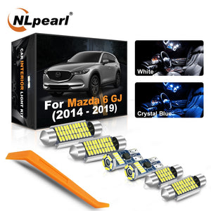 NLpearl One Set T10 Led Canbus for Mazda 6 GJ 2014 2015 2016 2017 2018 2019 Vehicle Led C5W Car Interior Lights Dome Trunk Lamps