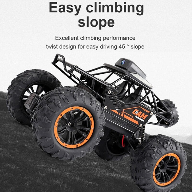 4WD Double Steering Buggy RC Rock Crawler 2.4G Controller APP Remote Control WiFi Camera High-speed Drift Off-road Car for Boys gift