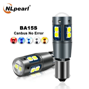 NLpearl 2x Signal Lamp BA9S Led Bulb T4W Led Canbus 10SMD 3030 Chips Car Interior Light Auto Wedge Marker Dome Lamp 12V