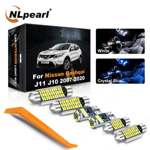 NLpearL LED For Nissan Qashqai J11 J10 2007-2020 Vehicle T10 W5W Led C5W Led Canbus Interior Indoor Dome Map Reading Trunk Light