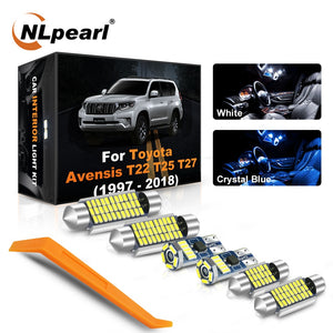 NLpearl W5W T10 Canbus LED For Toyota Avensis T22 T25 T27 1997-2018 Vehicle C5W Led Bulb Indoor Dome Map Reading Trunk Light Kit