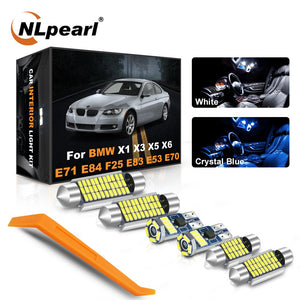 NLpearl C5W Led Bulbs Kit for BMW X6 E71 X3 E83 X1 E84 F25 X5 E53 E70 T10 W5W Canbus Car Interior Map Dome Light Trunk lights