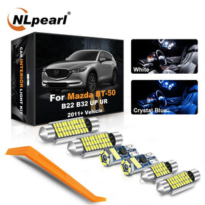 NLpearl 10PCS W5W LED Canbus For Mazda BT-50 Pickup B22 B32 UP UR 2011+ Vehicle Interior Light Trunk Dome Map Lamp Accessories