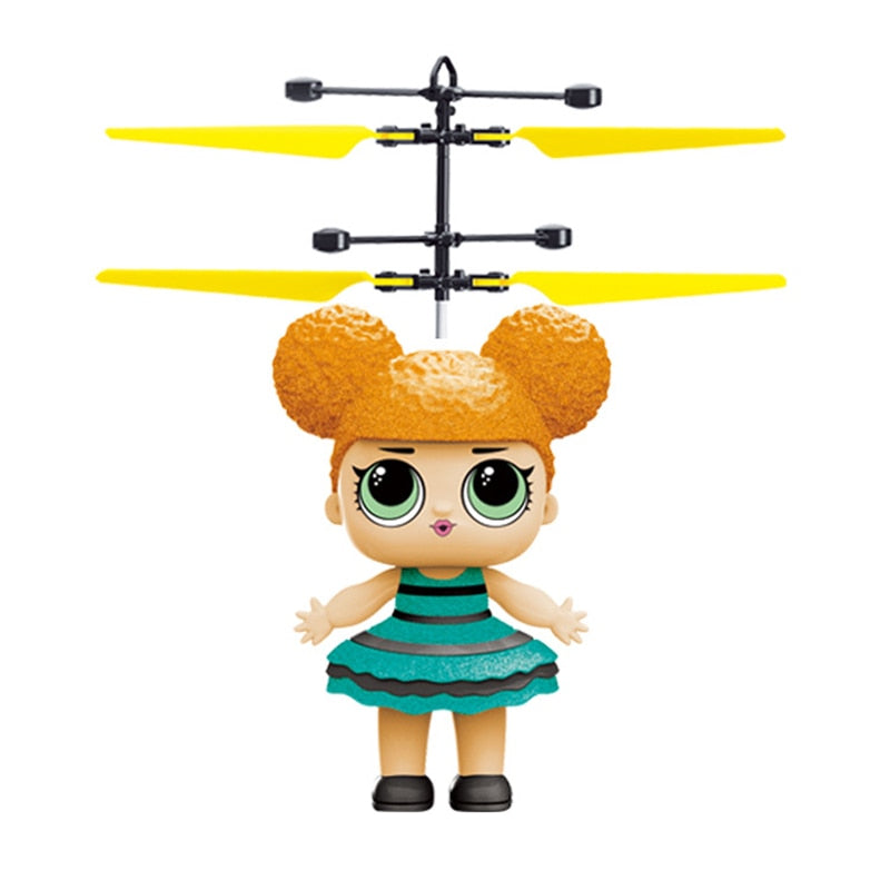 LOL Doll RC Helicopter Flying Infrared Induction Girl Magical Princess