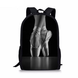 Kids Backpack For Girls Primary Students Ballet Shoe Pattern School Bags For Children Book Bag Casual Bagpack Shoulder Bag Pack