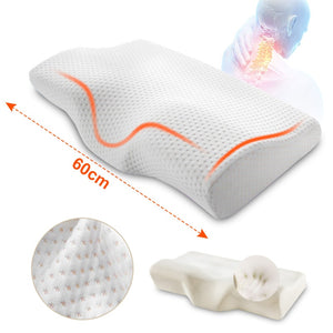 Orthopedic Memory Foam Pillow 60x35cm Slow Rebound Soft Memory Slepping Pillows Butterfly Shaped Relax The Cervical For Adult