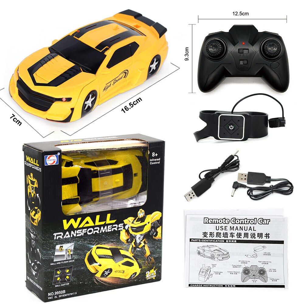 Gifts For boys Deformation Toys RC Car Gesture Induction Remote Control Stunt Car Climbing the wall Off-Road Vehicle Kids