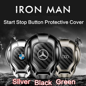 Car Interior Engine Ignition Start Stop Button Protective Cover Decoration Sticker