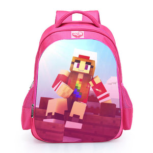Minecraft School Bags for Kid Girl Minecraft Pink Pig Skin Backpack - Nlpearl MCN